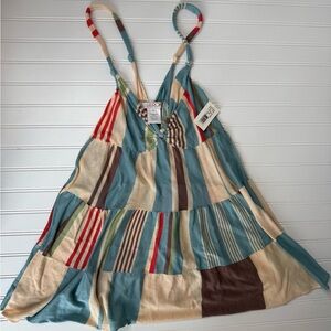 La Rok Striped Babydoll Tank Top Medium NEW. 1501